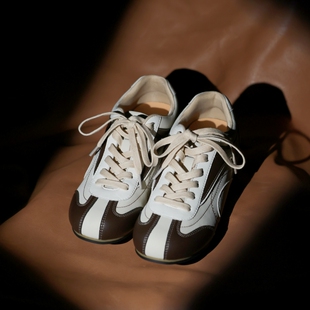 韩系百搭 德训鞋 增高5cm冉言2026春新款 复古软底运动鞋