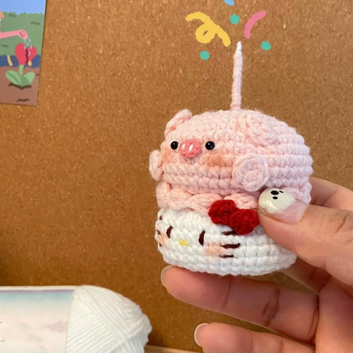 Kitty圣诞树凯蒂包挂件钥匙扣手工diy钩针毛线编织材料包针织玩偶