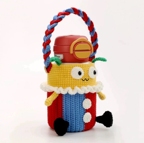 手工编织春日出游杯套毛线钩针diy材料包自制喝水杯套送闺蜜礼物