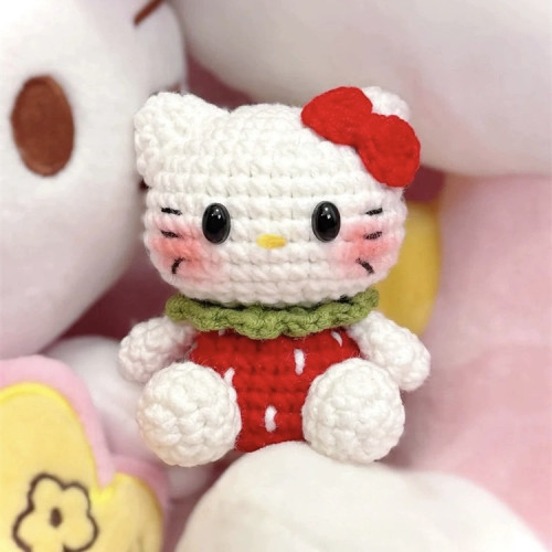 Kitty凯蒂包挂件钥匙扣手工diy钩针毛线编织材料包针织玩偶自制礼