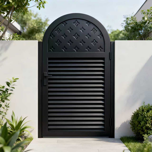 铝合金庭院花园门花架拱门别墅小区大门铝艺农村栅栏院子门