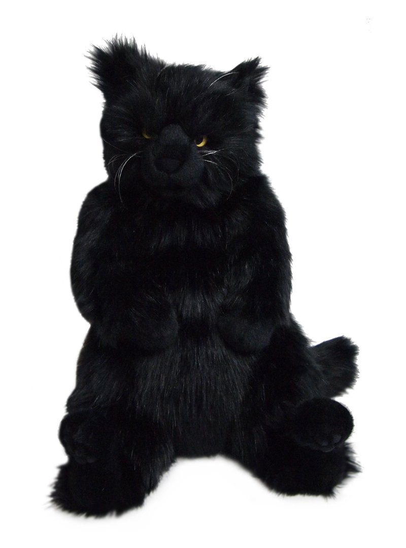 日本茶丸Cuddly玩偶猫咪全黑色