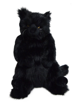 日本茶丸Cuddly玩偶猫咪全黑色