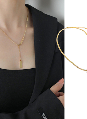 钛钢锁骨链女日韩简约冷淡风项链