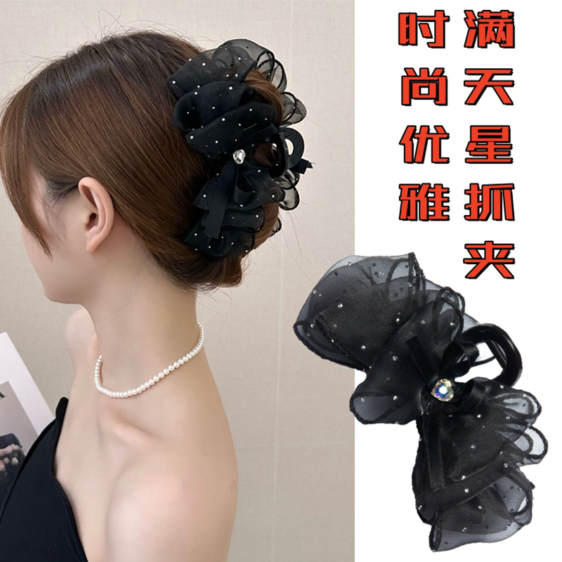 抓夹日韩甜美蝴蝶结泡泡夹