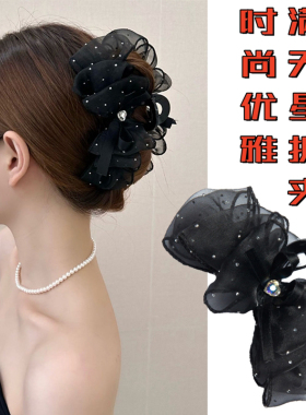 抓夹日韩甜美蝴蝶结泡泡夹