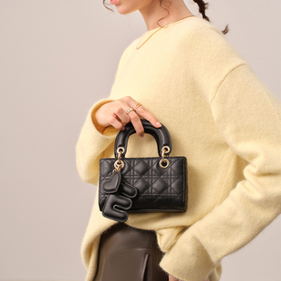 ELLE女包新款包包戴妃包手提包单肩斜挎包通勤百搭高级感