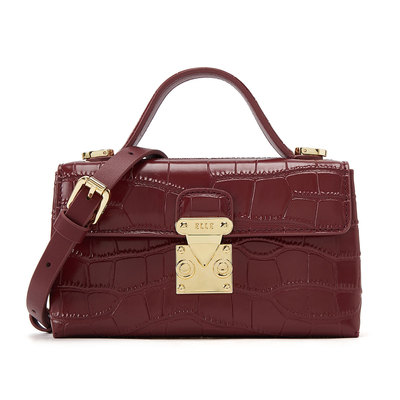 ELLE新款鳄鱼纹手提包单肩斜挎包