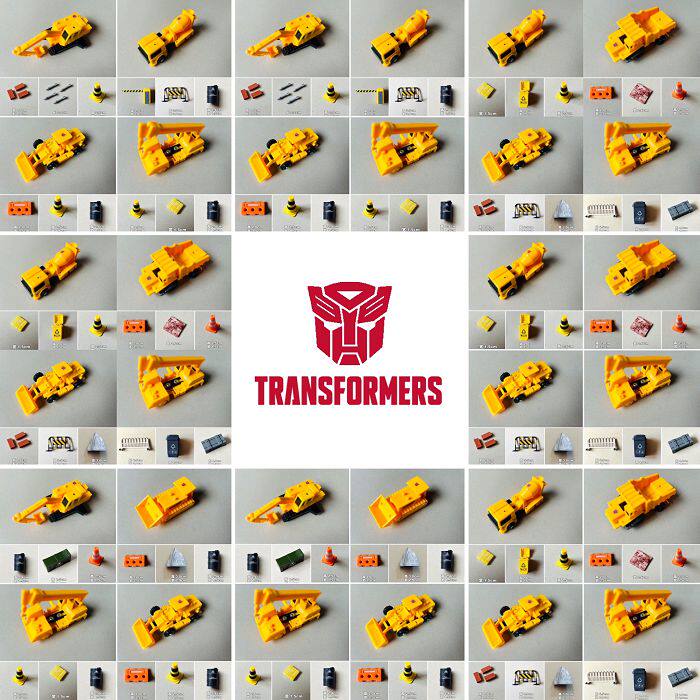 鹊城百货-变形金刚-霸天虎狂派-黄色挖地虎-大力神-套装附属配件