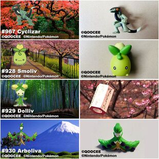 鹊城口袋妖怪-宠物小精灵福袋-迷你芙-奥利纽-奥利瓦-摩托蜥