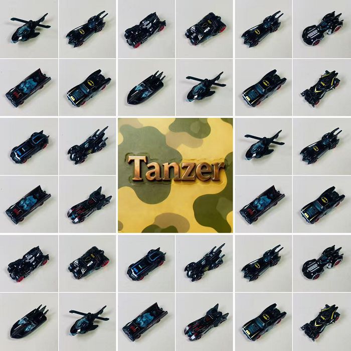 Tanzer建筑工程汽车模型-儿童静态玩具-合金滑行-蝙蝠侠跑车-A3组
