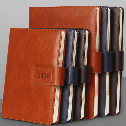 2026年磁扣办公用工作日程笔记本