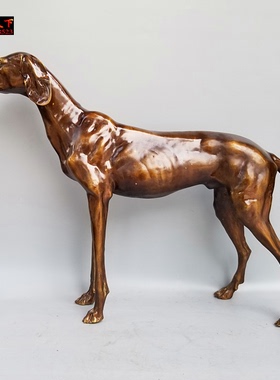 纯铜旺财狗牧羊犬风水工艺摆件