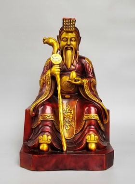 黄铜中式家居摆件皇天老祖像