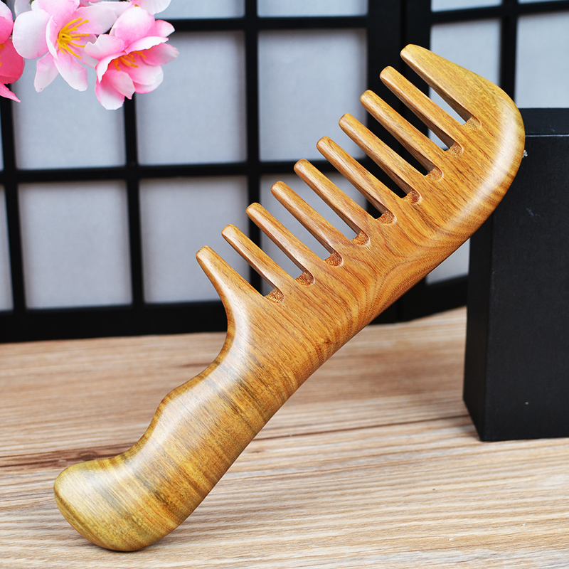 天然整木防静电宽齿梳子