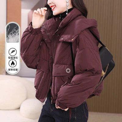 小个子短款羽绒棉服女时尚洋气