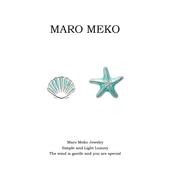 Maro Meko小众设计蓝色海星贝壳耳钉简约气质小巧耳饰夏季 耳夹女
