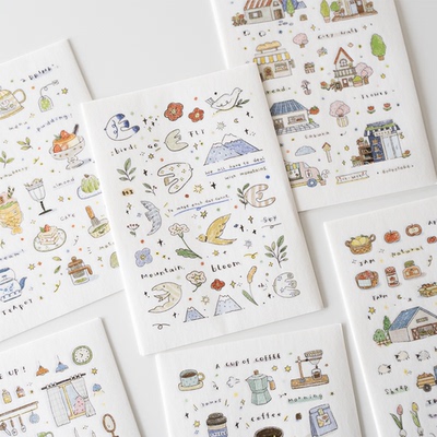 橙子手帐生活系列装饰贴纸