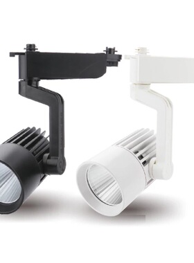 二线超高亮高显色COB轨道灯7W10W直筒LED导轨射灯餐饮家居背景墙