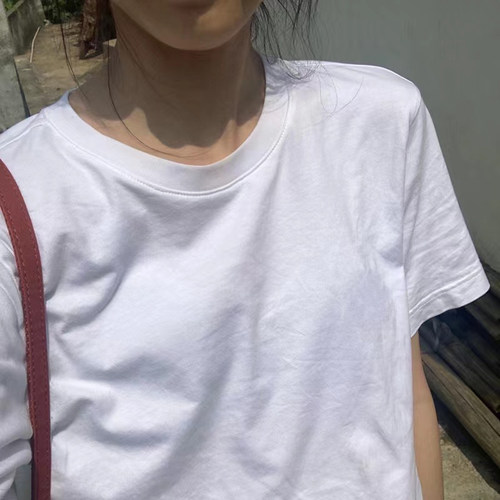 2022年夏季新款纯色纯棉短袖T恤