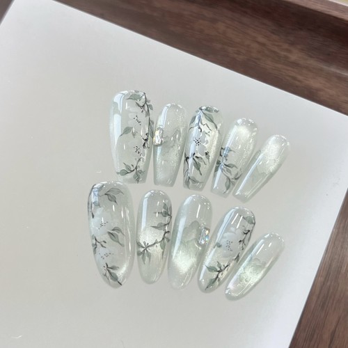 K051新中式猫眼穿戴甲显白