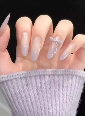 M176环光渐紫紫色渐变猫眼穿戴甲高级紫美甲贴片显白可拆卸