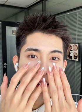 M228白月光极光猫眼海莉仙女气质高级穿戴甲新款温柔显白百搭美甲