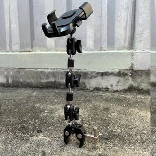 多关节手机支架防震夹挖掘机座大货车金属蟹钳夹云台支架