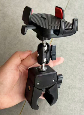 加厚钳夹挖机防震手机座360豌豆汽车后视镜手机支架大货车导航