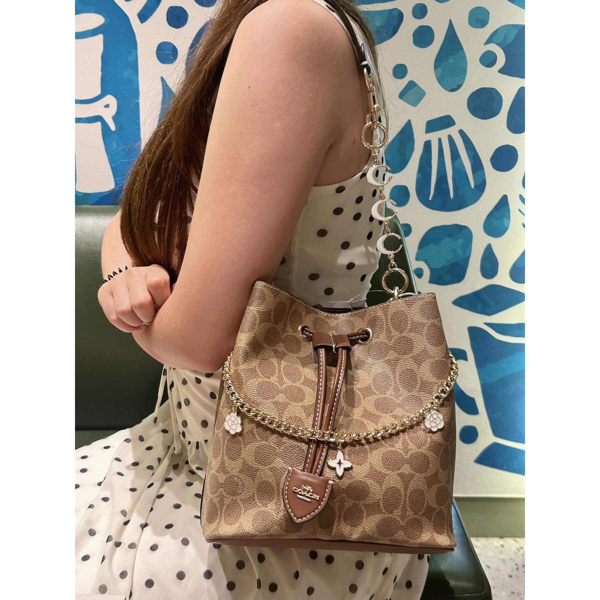 宝藏级牛货新款Rowan水桶包通勤百搭零钱包老花斜挎女包单肩包102