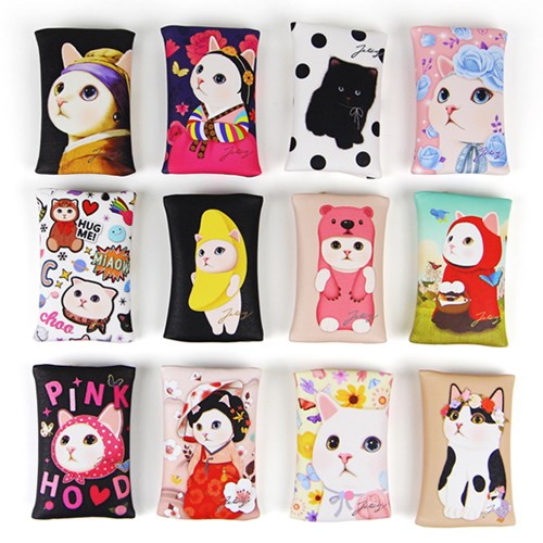 韩国正品Jetoy可爱猫咪PU拉链卡包名片包零钱包药包收纳包 钥匙扣