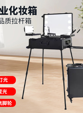 带灯带镜子化妆箱跟妆箱工具箱