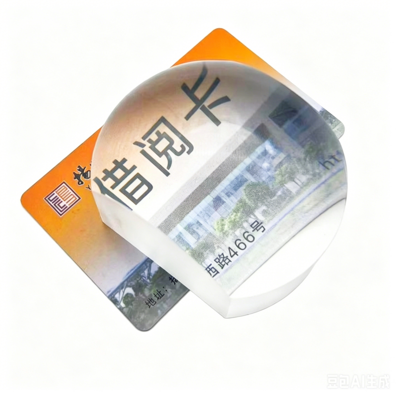 思多美4倍双侧平面镇纸放大镜馒头助视器半球高清高透文镇镜 6922