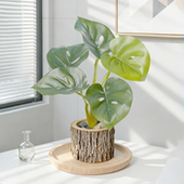 沁园春爆款 饰摆件人造花仿真盆栽 假花木制花盆仿真植物盆景创意装