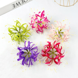 DIY仿真绢花彼岸花头沙华风雨兰假花装饰景观工程造型装饰插花