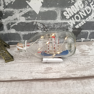 沁园春创意帆船漂流瓶摆件学生送礼工艺品船瓶子玻璃瓶教师节礼物