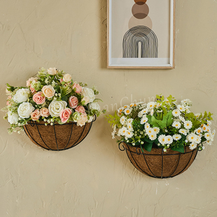 沁园春挂篮花仿真花假花摆设客厅餐桌装饰品摆件花篮摆件花艺搭配