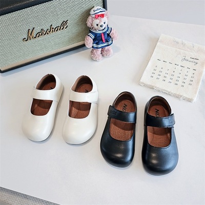 2026新品～女童简约公主鞋儿童软底黑色小皮鞋女孩韩版时尚宝宝鞋