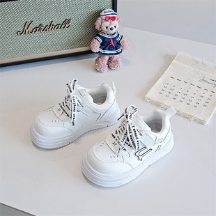 女童运动鞋 休闲鞋 儿童小白鞋 百搭低帮板鞋 皮面男童老爹鞋 2026新品