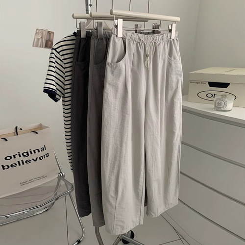 九分哈伦休闲裤子女大码