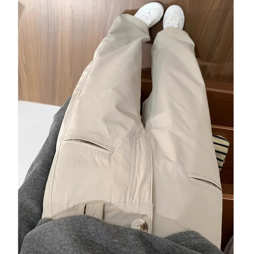 微喇休闲工装裤女大码春季