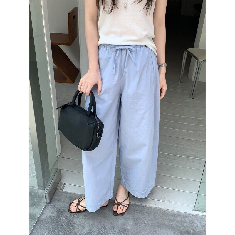 冰丝直筒休闲裤女大码图片