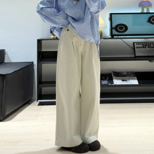 休闲裤 胖妹妹宽松显瘦直筒阔腿裤 女大码 2026新款 子 春季 水洗棉工装