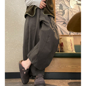 胖妹妹宽松显瘦慵懒气球阔腿裤 九分休闲工装 秋冬2025新款 女大码 裤