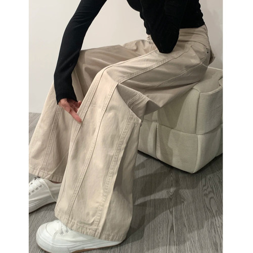 直筒牛仔裤女大码秋季