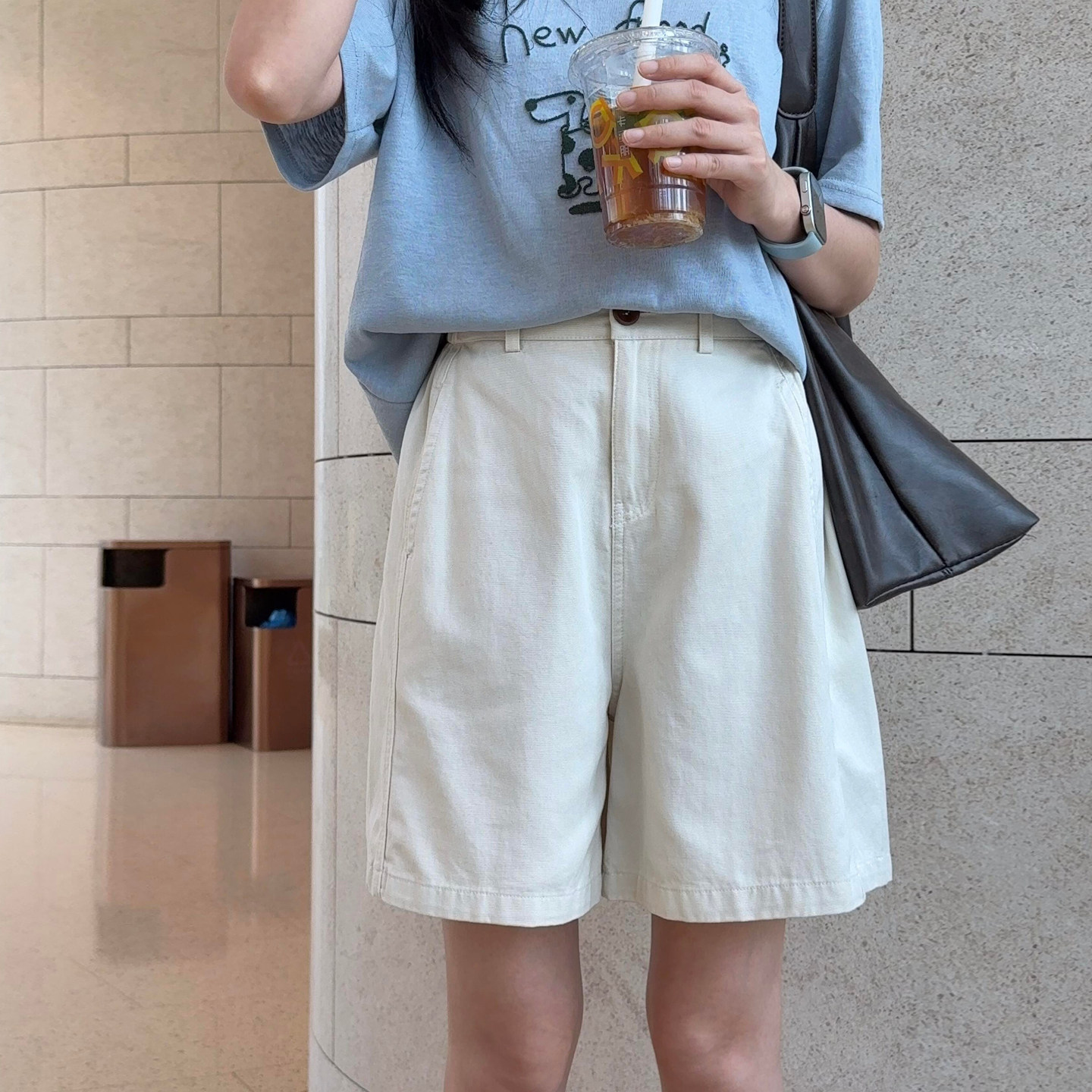直筒休闲短裤女大码夏季图片