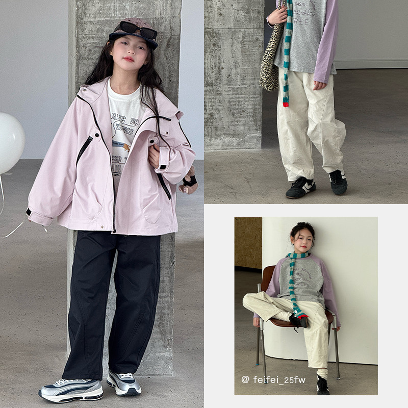 女童裤子2025秋季新款韩系工装风阔腿长裤｜通学运动都自在,童装/婴儿装/亲子装,裤子,淘宝优惠券,粉丝福利购,淘宝优惠卷