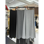 潮流628 百搭松紧腰裙子遮肉宽松韩版 2025夏季 空气层A字裙潮流时尚