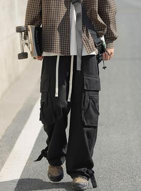 日系cityboy工装裤子男款潮牌宽松百搭阔腿裤痞帅机能风休闲长裤