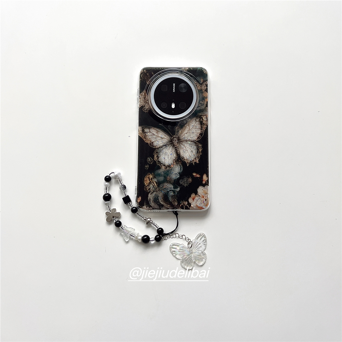 闪粉枯叶蝶适用华为mate70pro+